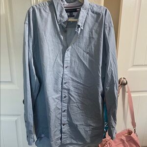 Tommy Hilfiger Blue Casual Button Down Shirt